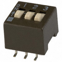 CTS Electrocomponents - 204-3ST - SWITCH SLIDE DIP SPST 50MA 24V