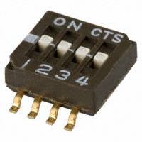 CTS Electrocomponents - 218-4LPST - SWITCH SLIDE DIP SPST 25MA 24V