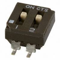 CTS Electrocomponents - 219-2LPSTR - SWITCH SLIDE DIP SPST 100MA 20V