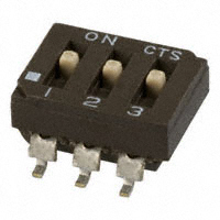 CTS Electrocomponents - 219-3LPSR - SWITCH SLIDE DIP SPST 100MA 20V
