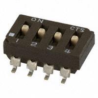 CTS Electrocomponents - 219-4LPSTF - SWITCH SLIDE DIP SPST 100MA 20V