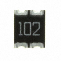 CTS Resistor Products - 744C043102JPTR - RES ARRAY 2 RES 1K OHM 1210