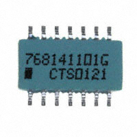 CTS Resistor Products - 768141101G - RES ARRAY 13 RES 100 OHM 14SOIC