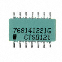 CTS Resistor Products - 768141221G - RES ARRAY 13 RES 220 OHM 14SOIC