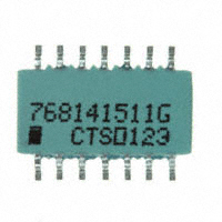 CTS Resistor Products - 768141511G - RES ARRAY 13 RES 510 OHM 14SOIC