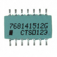 CTS Resistor Products - 768141512G - RES ARRAY 13 RES 5.1K OHM 14SOIC
