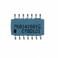 CTS Resistor Products - 768141681G - RES ARRAY 13 RES 680 OHM 14SOIC