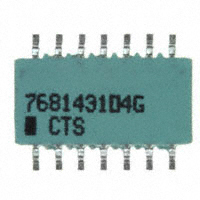 CTS Resistor Products - 768143104G - RES ARRAY 7 RES 100K OHM 14SOIC