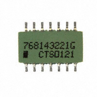 CTS Resistor Products - 768143221G - RES ARRAY 7 RES 220 OHM 14SOIC