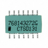 CTS Resistor Products - 768143272G - RES ARRAY 7 RES 2.7K OHM 14SOIC