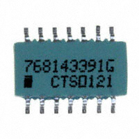 CTS Resistor Products - 768143391G - RES ARRAY 7 RES 390 OHM 14SOIC