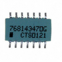 CTS Resistor Products - 768143470G - RES ARRAY 7 RES 47 OHM 14SOIC