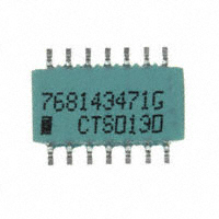 CTS Resistor Products - 768143471G - RES ARRAY 7 RES 470 OHM 14SOIC