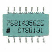 CTS Resistor Products - 768143562G - RES ARRAY 7 RES 5.6K OHM 14SOIC