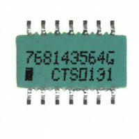 CTS Resistor Products - 768143564G - RES ARRAY 7 RES 560K OHM 14SOIC