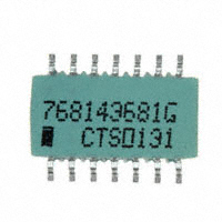 CTS Resistor Products - 768143681G - RES ARRAY 7 RES 680 OHM 14SOIC