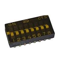 CTS Electrocomponents - 218-8LPSTJ - SWITCH SLIDE DIP SPST 25MA 24V
