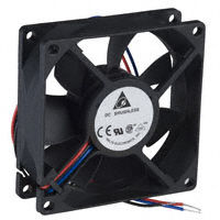 Delta Electronics - AFB0812M-F00 - FAN AXIAL 80X25.4MM 12VDC WIRE