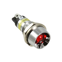 Dialight - 6072112110F - LED PNL IND 7MM RED RECESS