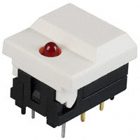 E-Switch - 5511MWHTRED - SWITCH PUSH SPDT 0.03A 12V