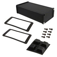 Hammond Manufacturing - 1457K1601BK - BOX ALUM BLACK 6.67"L X 3.43"W