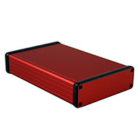 Hammond Manufacturing - 1455L1601RD - BOX ALUM RED 6.3"L X 4.06"W