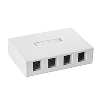 HellermannTyton - SMBQUAD-W - MOD BOX SMD 4PORT WHITE