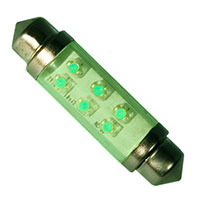 JKL Components Corp. - LE-0603-04G - LED GLASS FESTOON 24V 40MA GREEN