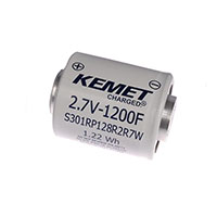 KEMET - S301RE657R2R7W - CAP SUPER 650F 2.7VDC SCREW TERM