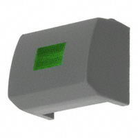 MEC Switches - 1H032 - CAP TACTILE RECT GRAY/GREEN LENS