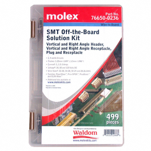 Molex Connector Corporation - 76650-0236 - KIT CONN MULTI WIRE-BOARD 499PC