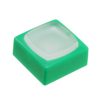 NKK Switches - AT4076BF - CAP TACTILE SQUARE WHITE/GREEN
