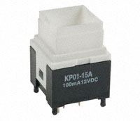 NKK Switches - KP0115ANBKG03CF - SWITCH PUSH SPST-NO 0.1A 12V