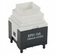NKK Switches - KP0115ACAKG03CF - SWITCH PUSH SPST-NO 0.1A 12V