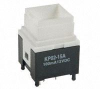 NKK Switches - KP0215ACBKG03CF - SWITCH PUSH SPST-NO 0.1A 12V