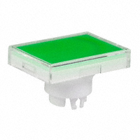 NKK Switches - AT3006JF - CAP PUSHBUTTON RECT CLEAR/GREEN