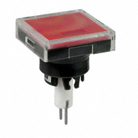 NKK Switches - AT3010C24JC - CAP PUSHBUTTON SQUARE CLEAR/RED
