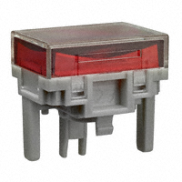 NKK Switches - AT4028JC - CAP PUSHBUTTON RECT CLEAR/RED