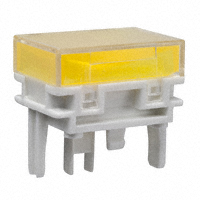NKK Switches - AT4027JE - CAP PUSHBUTTON RECT CLEAR/YELLOW