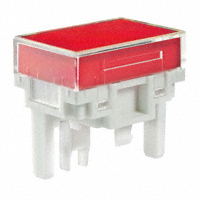 NKK Switches - AT4163JC - CAP PUSHBUTTON RECT CLEAR/RED