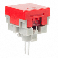 NKK Switches - AT480CC - CAP PUSHBUTTON SQ RED/RED LED