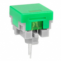 NKK Switches - AT480FF - CAP PUSHBUTTON SQ GRN/GRN LED