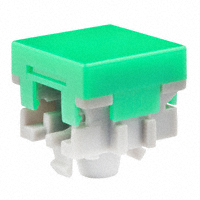 NKK Switches - AT484F - CAP PUSHBUTTON SQUARE GREEN