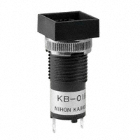 NKK Switches - KB01KW01 - SWITCH IND PB SQ BLACK HSNG SLD