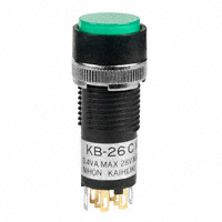 NKK Switches - KB26CKG01-12-FF - SWITCH PUSH DPDT 0.4VA 28V