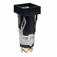 NKK Switches - KB26KKG01-5C05-JC - SWITCH PUSH DPDT 0.4VA 28V