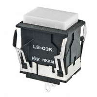 NKK Switches - LB03KW01-05-BJ - IND PB ILLUM RECT BLACK 5V LAMP