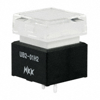 NKK Switches - UB201KW036F-3JB - INDICATOR PB GRN ILL SQ FLAT CAP