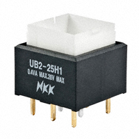 NKK Switches - UB225SKG035F - SWITCH PUSH DPDT 0.4VA 28V