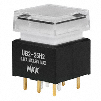 NKK Switches - UB225SKG036CF-5J04 - SWITCH PUSH DPDT 0.4VA 28V